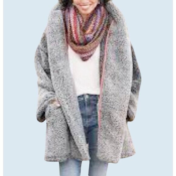 SUNDANCE White Peaks Sherpa Oversized Hoodie Jacket Size XL - Picture 1 of 8